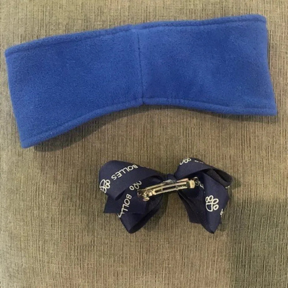 Bolles School blue hair bow/headband bundle - Picture 2 of 2